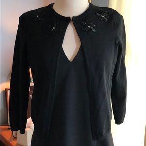 EUC - INC Silk Blend Embellished Cardigan Size S